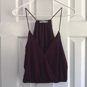 Cropped Burgundy Tank